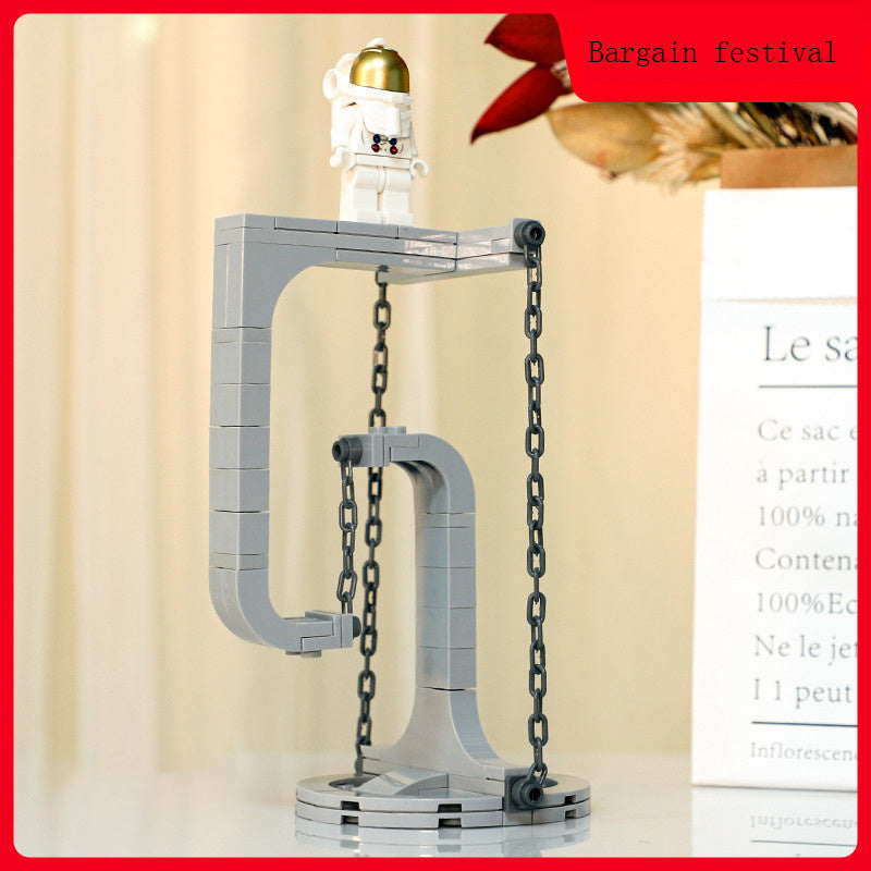 Building Block Bricks Sculpture Anti-Gravity Balance