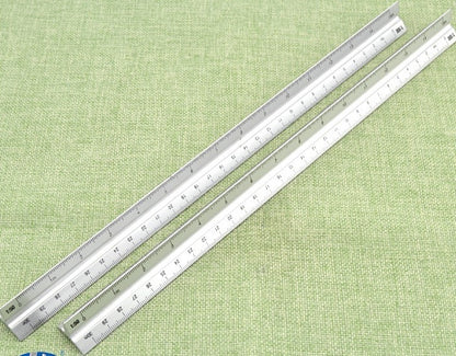 Metal Triangle Ruler 30cm 3 Edge for Silver Architect Technical Stainless Steel 30 Centimeter Length Measuring Tool