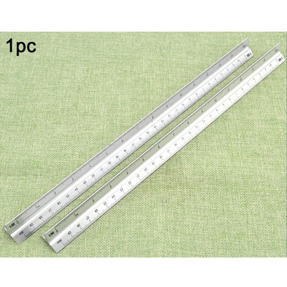 Metal Triangle Ruler 30cm 3 Edge for Silver Architect Technical Stainless Steel 30 Centimeter Length Measuring Tool