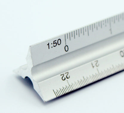 Metal Triangle Ruler 30cm 3 Edge for Silver Architect Technical Stainless Steel 30 Centimeter Length Measuring Tool